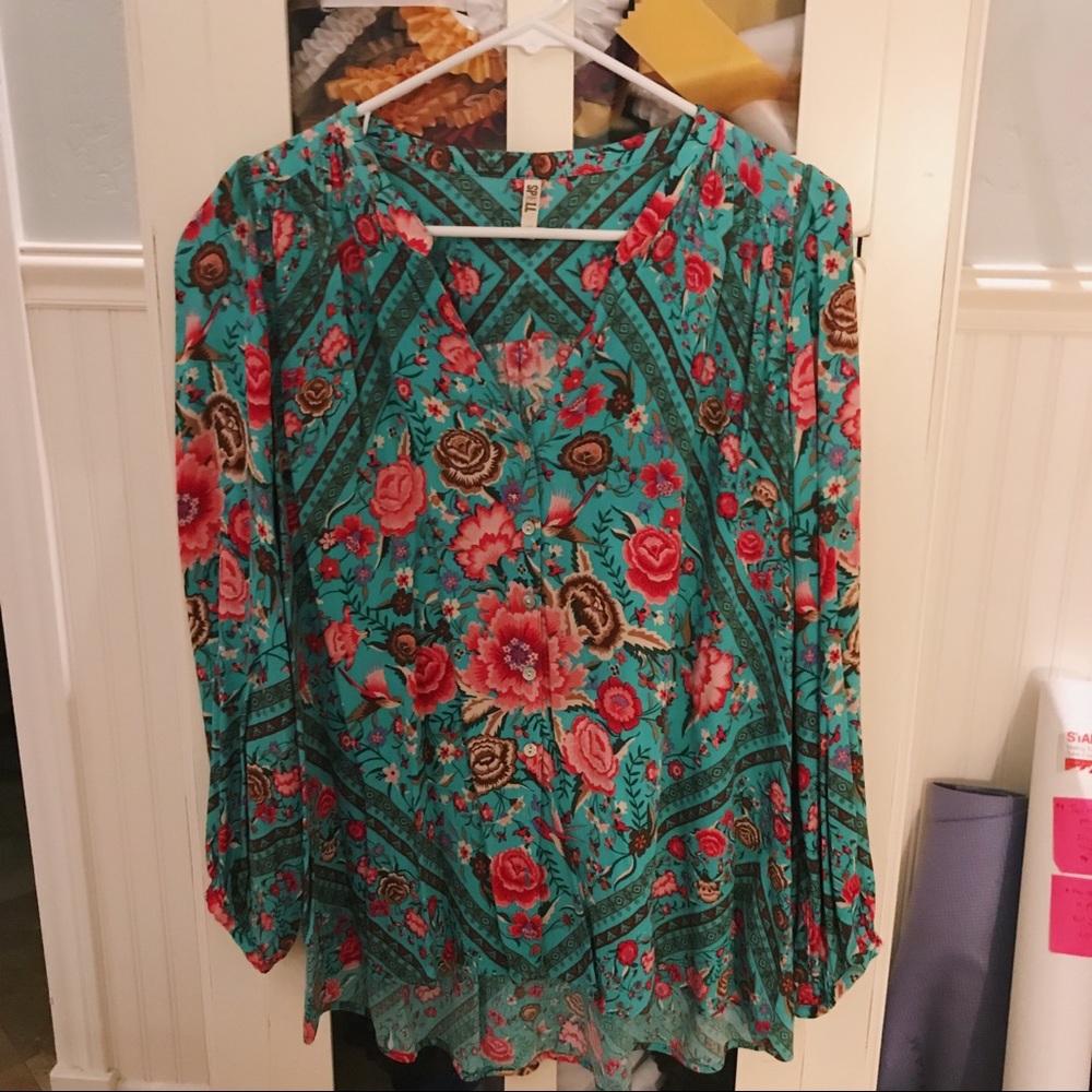 Floral patterned button down